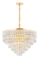 Люстра Ø600 x H450, мм, 16*40W (640W), GOLD+CLEAR (Золото + Прозрачный Хрусталь) NewRgy 2752E/16A GOLD+CLEAR