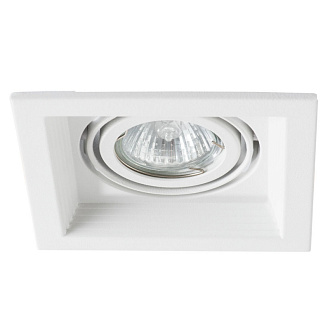 Точечный светильник 13/10.5 см, GU10, IP20 Arte Lamp A6661PL-1WH белый, вр 10,2*10,2 см