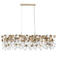 Люстра 106*25,5*63,5-133,5 см, 8*E14*40W, Odeon Light COINS 5104/8A, золотистый/стекло