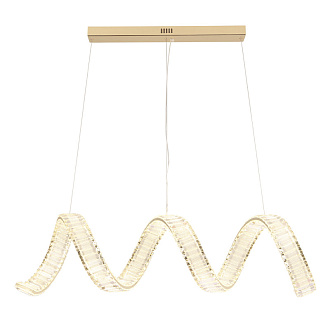 Светильник 120 см, 100W, 3000K, Crystal Lux MUSIKA SP100W LED L1200 GOLD, золото