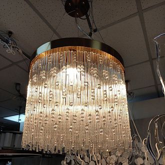 Подвесная люстра Odeon Light Refano 4848/8, диаметр 60 см, золото