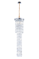 Люстра Ø300 x H1200, мм, 8*40W (320W), CHROME+CLEAR (Хром + Прозрачный Хрусталь) NewRgy 2727R/8A CHROME+CLEAR