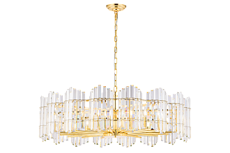Люстра Ø1000 x H250(900), мм, 16*40W (640W), GOLD (Золото) NewRgy B9-D1000 H-GOLD