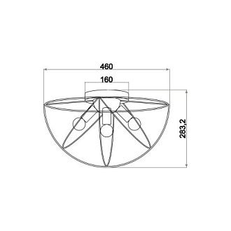 Потолочная люстра Vele Luce Asteroide VL5342L04, диаметр 46 см, черный-золото