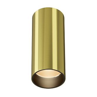 Накладной светильник 5,2*5,2*12,5 см,  LED, 12W, 3000К, Maytoni Technical FOCUS LED C056CL-L12W2.7K-W-BS латунный