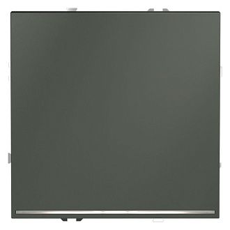 Выключатель встраиваемый Voltum S70 одноклавишный с подсветкой 10А, титан пластик Soft touch VLS010206