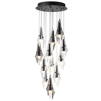 Люстра каскадная *53*70-238 см, 12*LED*5,75W, 3000K, Odeon Light Afalina 5442/69L, черный