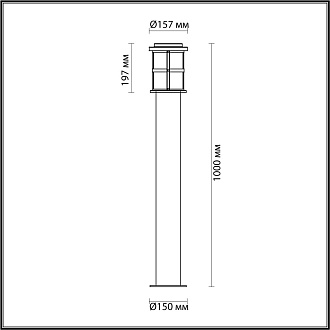 Уличный светильник Odeon Light Magus 4964/1F, черный