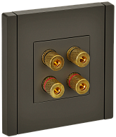 Аудио Розетка 4-местальной FP339 серый IEK FORTE&PIANO, FP-S40-K03