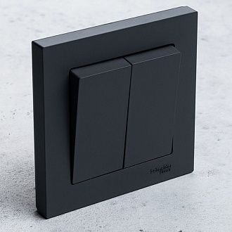 Радиовыключатель клавишный HiTE PRO BASE-2F (Серый, без рамки) HPSW-BASE2F-GR (c фиксацией клавиши)