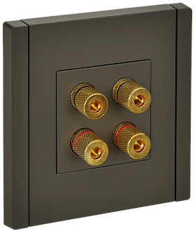 Аудио Розетка 4-местальной FP339 серый IEK FORTE&PIANO, FP-S40-K03
