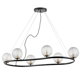 Люстра подвесная 115*6 14 см, 6*G9*36W, Черный матовый Lightstar Bari 815267