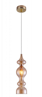 Светильник подвесной 13 см, Crystal Lux IRIS SP1 A AMBER Золотой
