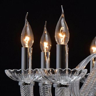 Люстра 84*180 см, 10*E14 хром/прозрачный MW-Light Элла 483013610