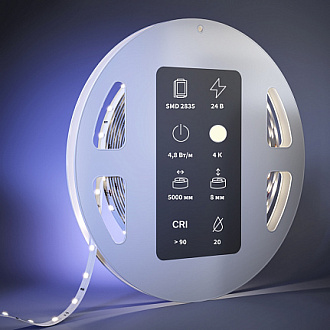 High CRI светодиодная лента Ultra 24В 2835 4,8Вт/м 4000К 5м IP20 201083 Maytoni  Led Strip, цена за метр, отгружается по  5 м