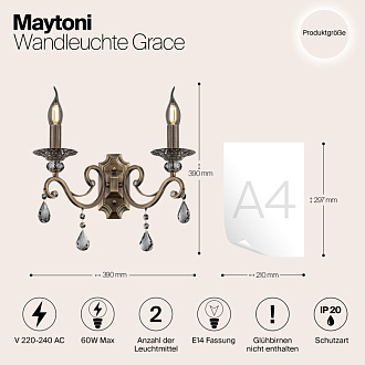Бра Maytoni RC247-WL-02-R Бронза