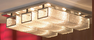 Потолочная люстра Lussole Lariano LSA-5407-09 хром,хрусталь G9 40 см