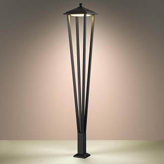 Уличный светильник 120 см, 12W, 3000K, ODEON LIGHT BEARITZ 6655/12GA3, черный