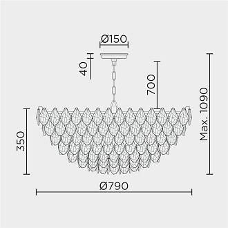 Подвесная люстра MODELUX ML.2363.24 GD
