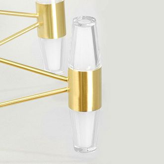 Люстра подвесная *80*45-150 см, 20*led*3W, 4000K, Lussole Hopkins LSP-7409, матовое золото