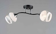 Люстра Ø550 x W130 x H220, мм, 2*40W (80W), BK+CH (Черный+Хром) Rilon 2132/2 BK+CH
