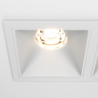 Светильник 13 см, 20W, 3000K, Maytoni Downlight Alfa LED DL043-02-10W3K-SQ-W, белый