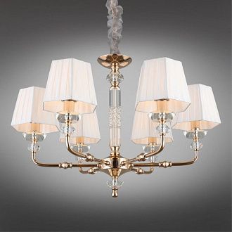 Подвесная люстра 70*70-140 см, 6*E14, 40W, Aployt Silvian APL.719.03.06, золотой