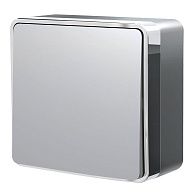 W5012006 Выключатель одноклавишный проходной Gallant, серебряный Werkel, 4690389167096