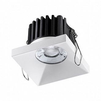 Встраиваемый светильник 8 см, 10W, 3000К, Novotech Metis 358482 белый, вр 6,8 см