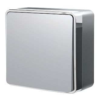 W5012006 Выключатель одноклавишный проходной Gallant, серебряный Werkel, 4690389167096