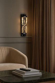 Бра 11*6*-44 см, *LED*8W, 3000-6000K, Modestyle  MS.2413.440 BK, Чёрный, Золото