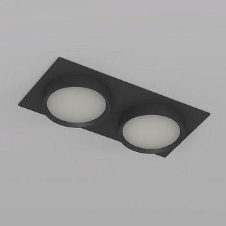 Светильник встраиваемый 22*11*4,5 см, 2*GX53*15W, Denkirs FLAT DK2092-BK, черный