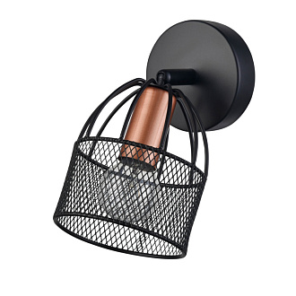 Спот 17*10*18 см, 1*E14 черный, медь Vele Luce Modello VL6452W01