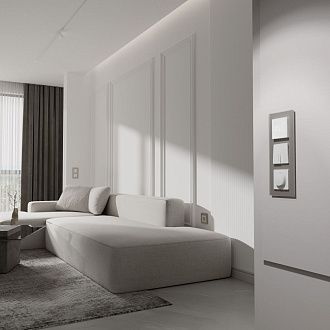 W0033117/ Рамка на 3 поста Senso (дымчатый, стекло soft-touch) Werkel 4690389206450