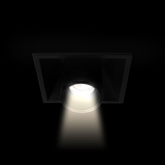 Встраиваемый светильник 9*9*9 см, 1*LED*10W 4000K LOFT IT Lens 10322/B Black черный, вр 8,5 см