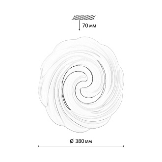 Cветильник 38*7 см, LED 48W, 3000-6000 К, IP43, белый/серебристый, пластик Sonex Agap, 7675/DL