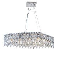 Люстра L870 x W410 x H250, мм, 10*40W (400W), CHROME+CLEAR (Хром + Прозрачный Хрусталь) NewRgy 5725R/10A CHROME+CLEAR
