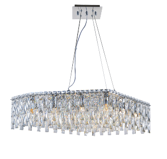 Люстра L870 x W410 x H250, мм, 10*40W (400W), CHROME+CLEAR (Хром + Прозрачный Хрусталь) NewRgy 5725R/10A CHROME+CLEAR