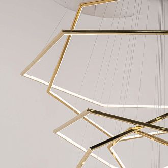 Подвесная люстра Vesanto Cameron Design House D40+50+60+70+80+90+100+110+120+150 **500 см, 10*LED*100W, 4000K, ImperiumLoft 40.2477, Золотистый