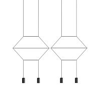 Подвесной светильник Via Wireflow polyhedral 4 Lineal Pendant Light 116*5,5*300 см, 4*G9*20W, ImperiumLoft Via01, Чёрный