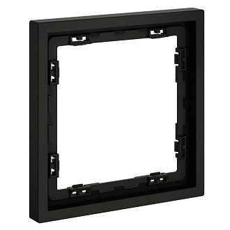 Рамка пластиковая Voltum S70 на 1 пост, черный матовый пластик Soft touch VLS100108