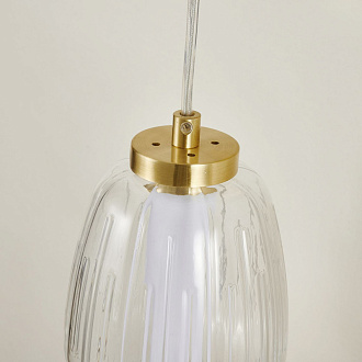Бра Favourite Bella 4057-1W, D220*W170*H375/525, золота, плафоны в виде бусин из выдувного стекла двух видов - прозрачного и цвета опала