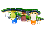 Люстра L900 x W480 x H190, мм, 5*40W (200W), GN+GD MIX (Зелёный+Золото) Sfera Sveta 8365/5 GN+GD MIX