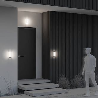 Светильник настенный 20*10*7 см, LED, 10W, 3000К, Maytoni Badd O454WL-L10GF3K1 серый