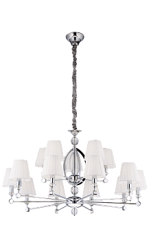 Люстра Ø1000 x H620(1700), мм, 15*40W (600W), CHROME (Хром) NewRgy 8901/10+5CR CHROME