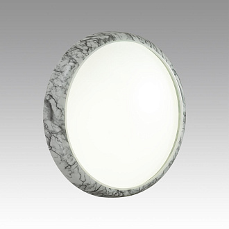 Cветильник 41*8 см, LED 48W, 4000 К, IP43, белый/черный/мрамор, пластик Sonex Mramo White, 7638/DL