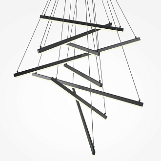 Каскадная люстра 101*101*320 см, LED, 90W, 3000К-4000К, Maytoni LINE  MOD016PL-L96BK черный