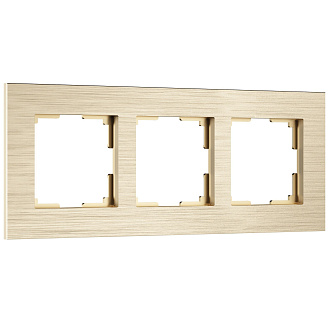 W0033511 Рамка на 3 поста  AluMax, шампань Werkel, 4690389204081