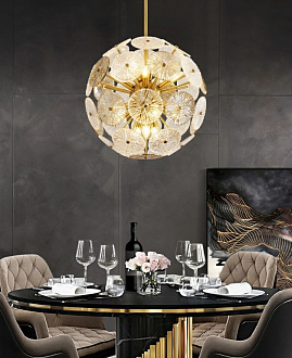 Светильник подвесной ElegantLight DZN-8256 GOLD / ЗОЛОТО D650/H1000/16/E14/40W DAISY 22-10 (1)