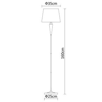Торшер Arte Lamp A9310PN-1WG белый/золото